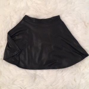 Soft faux leather skirt